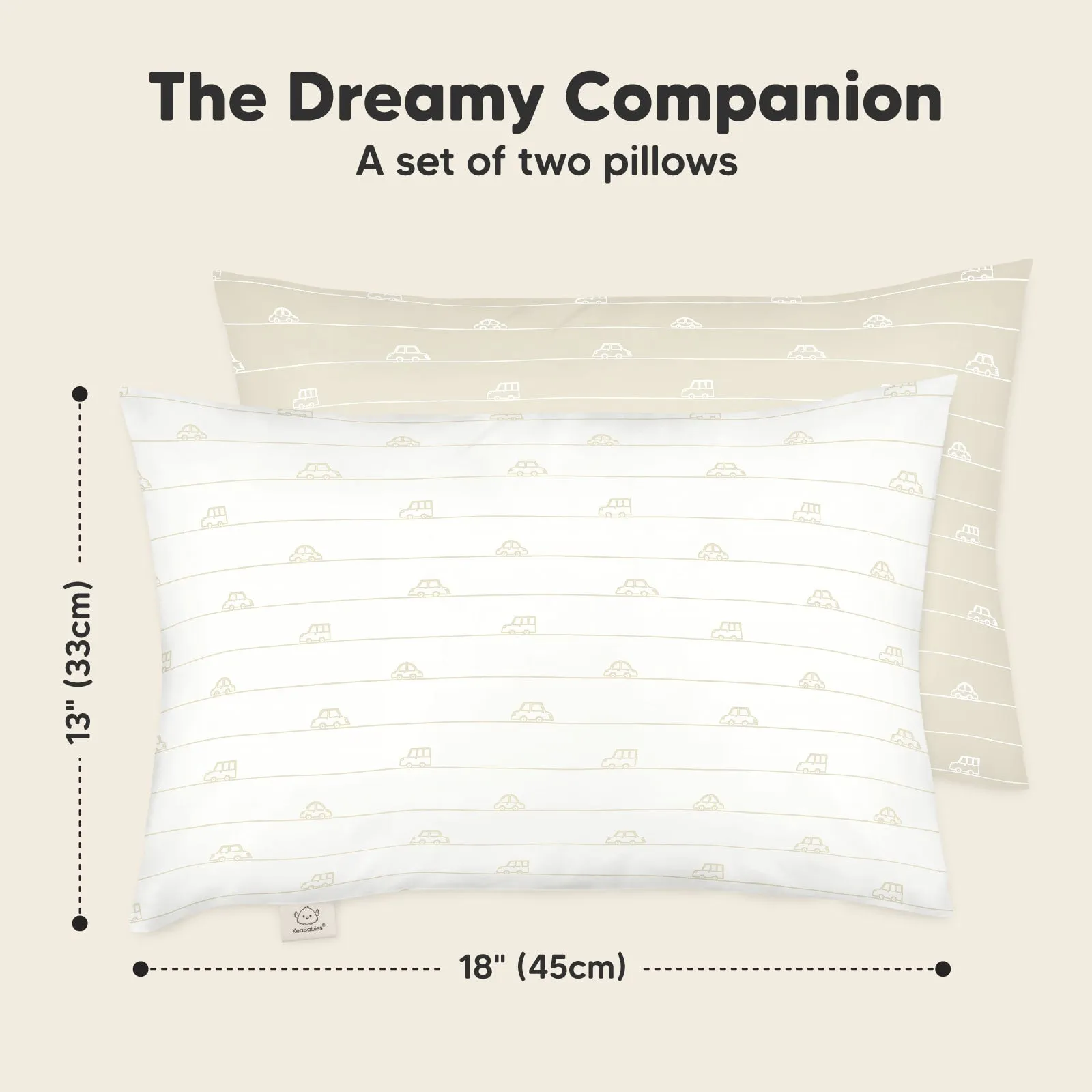 2-Pack Toddler Pillows (City Cars)