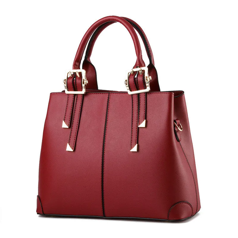 2017 New Arrivals Bags for Woman Elegant Classic Fashion Ladies Occident Style Handbags Solid Color Yellow Pink Green Red Totes