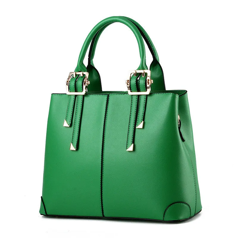 2017 New Arrivals Bags for Woman Elegant Classic Fashion Ladies Occident Style Handbags Solid Color Yellow Pink Green Red Totes