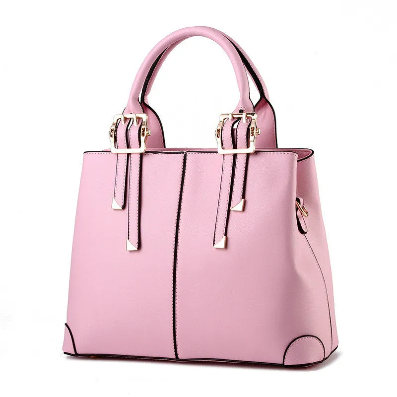 2017 New Arrivals Bags for Woman Elegant Classic Fashion Ladies Occident Style Handbags Solid Color Yellow Pink Green Red Totes