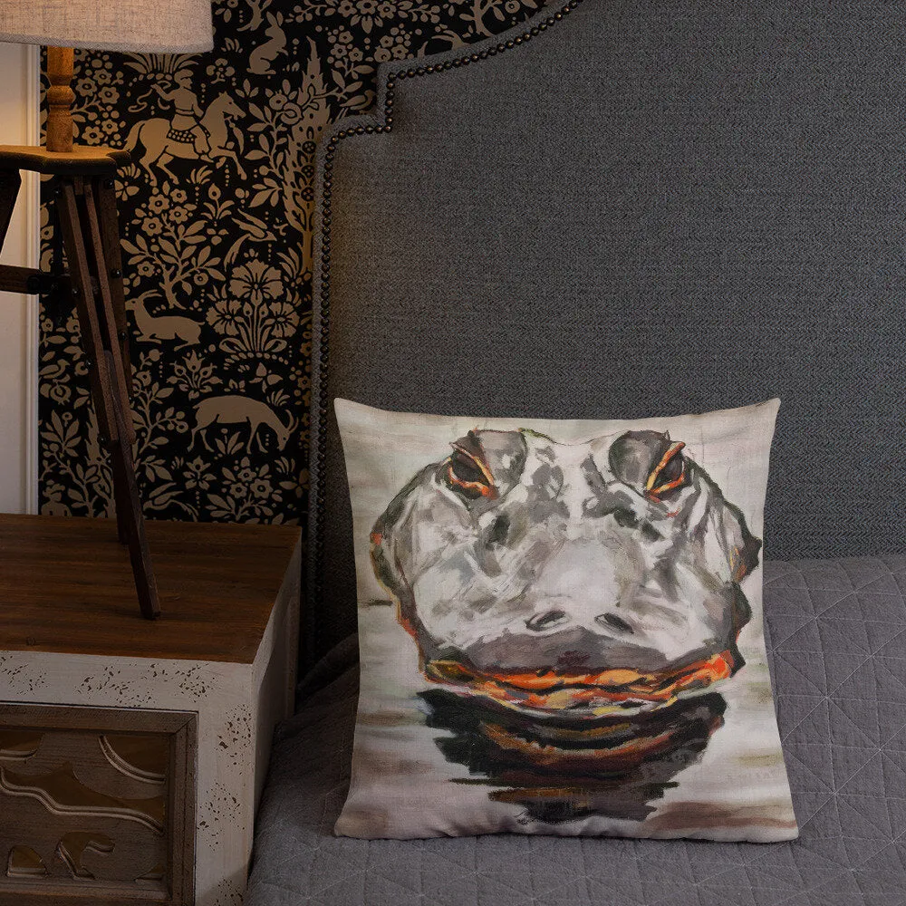 Alligator Head Premium Pillow