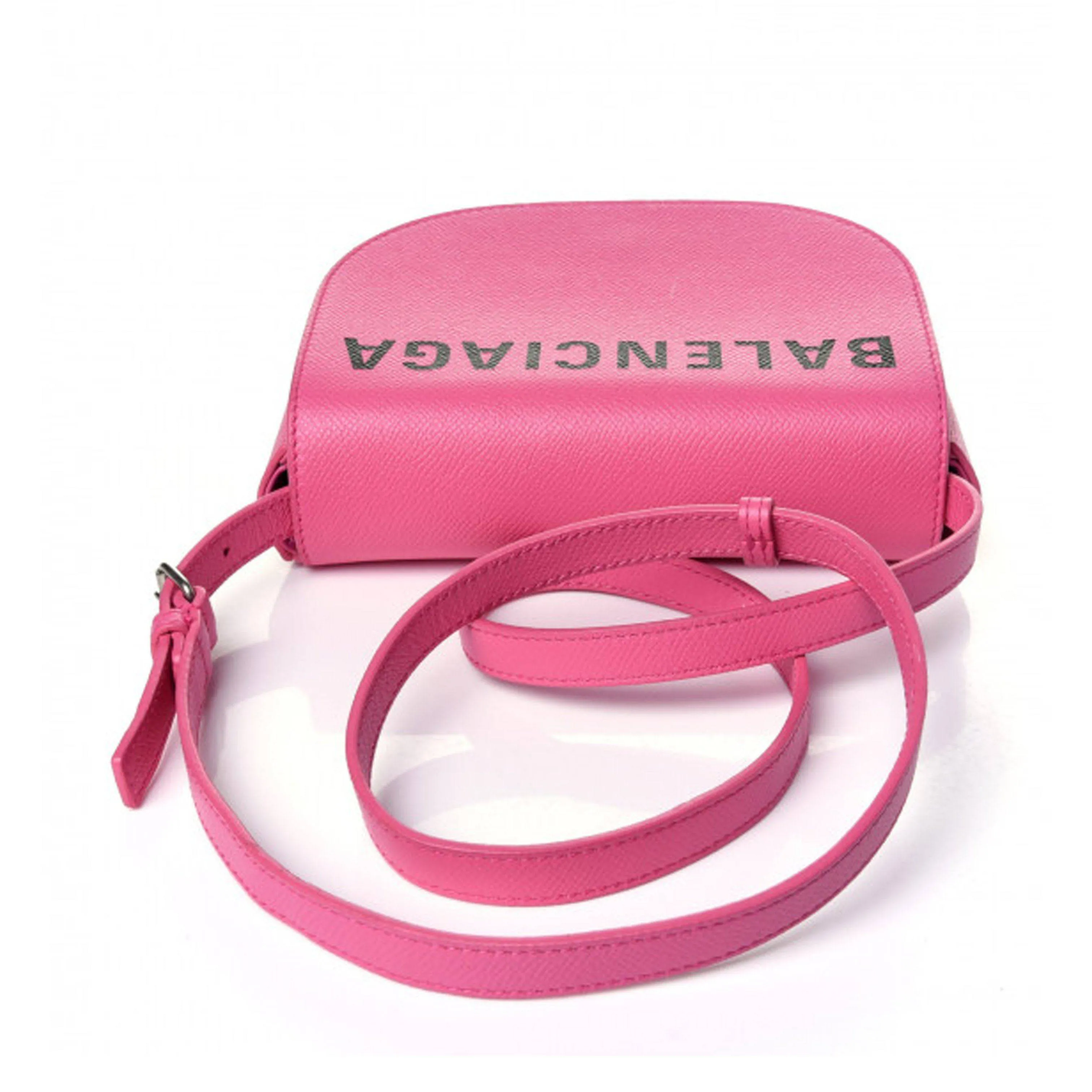 Balenciaga Pink Logo Ville Day Bag