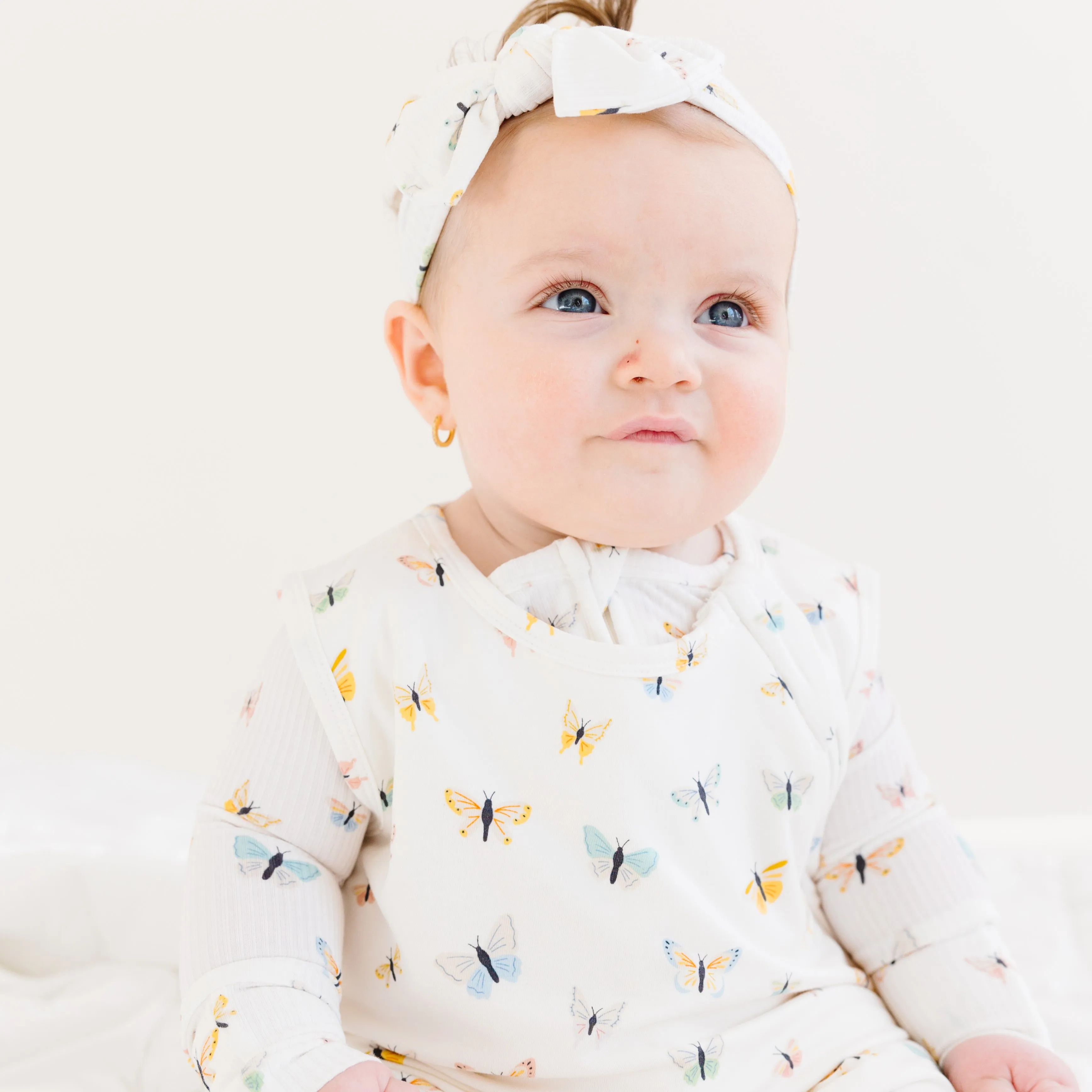 Butterflies Small Ribbed Zip Romper