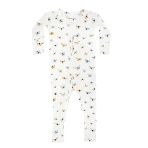 Butterflies Small Ribbed Zip Romper