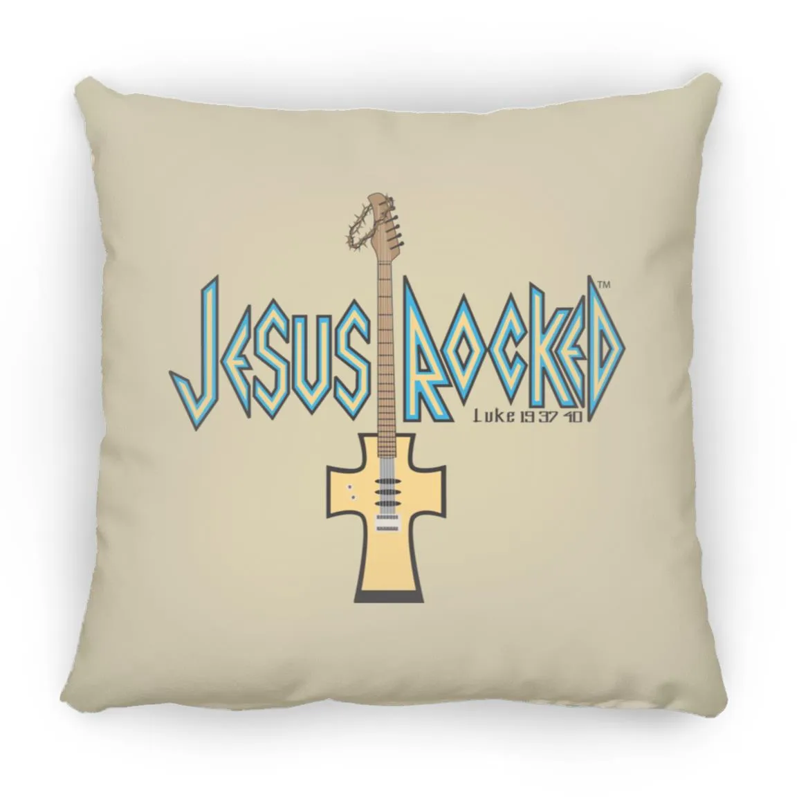 Cross Guitar - Large Square Pillow