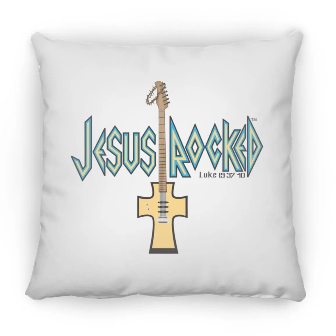 Cross Guitar - Large Square Pillow