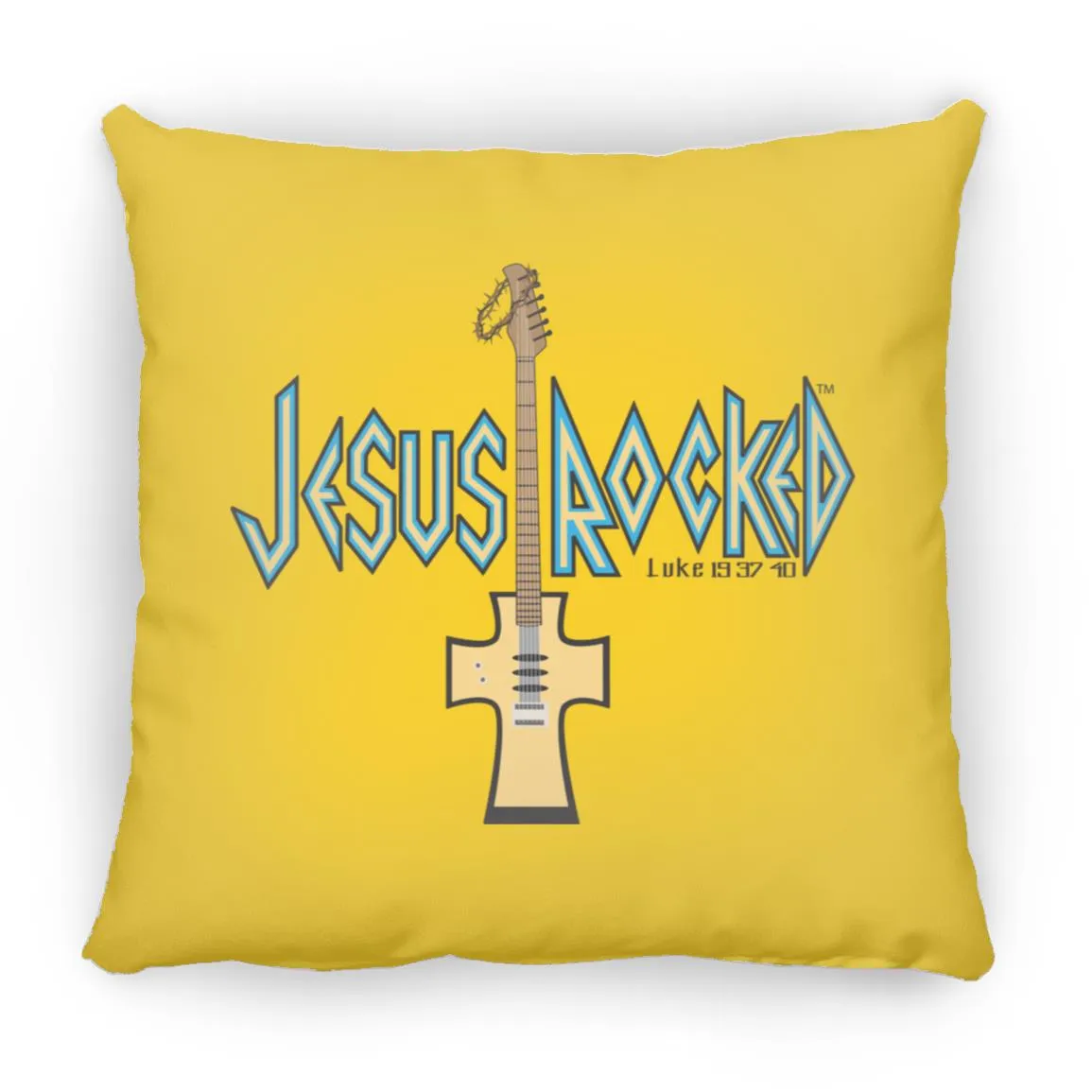 Cross Guitar - Large Square Pillow