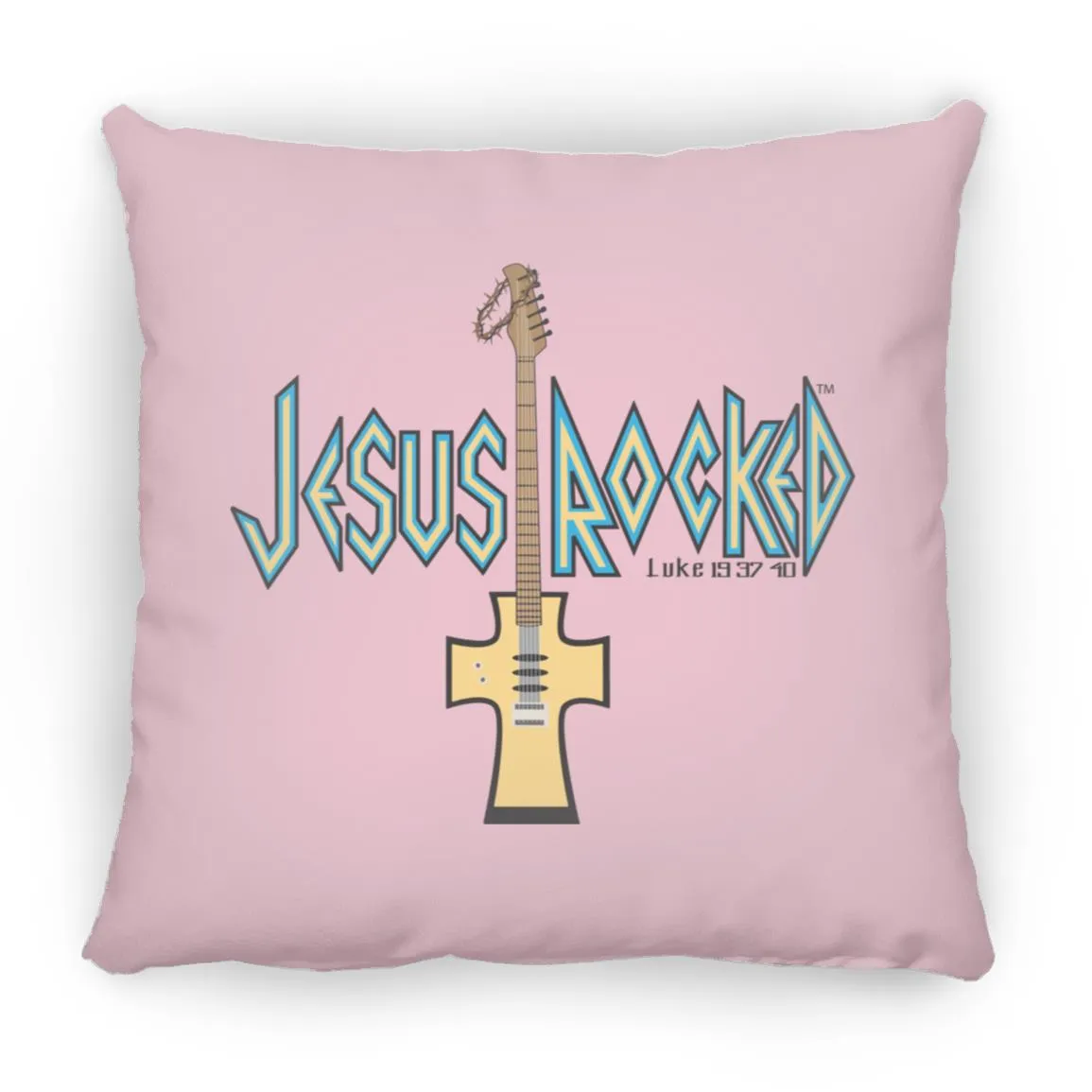 Cross Guitar - Large Square Pillow