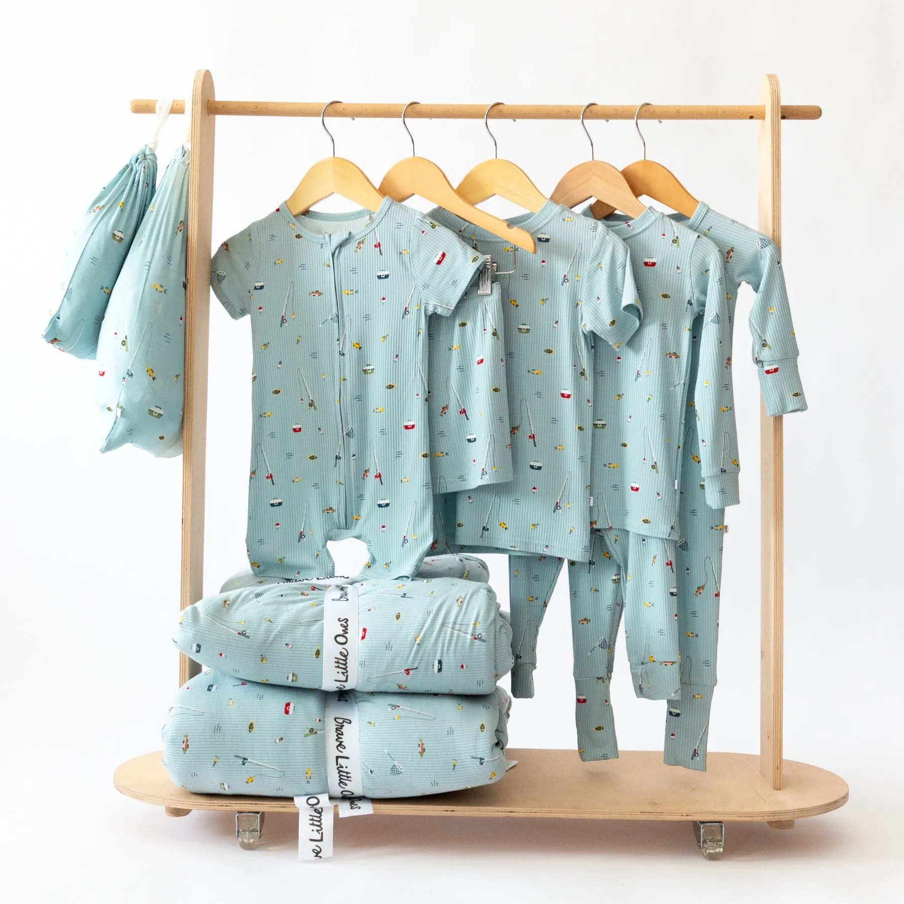 Gone Fishing Small Ribbed Zip Romper