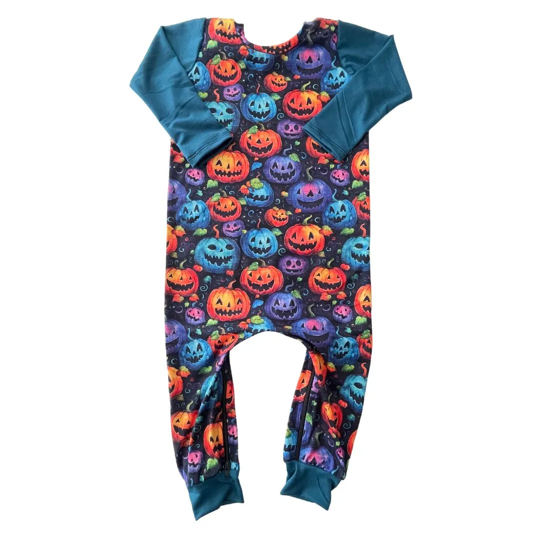 Happy Pumpkins Zip Romper