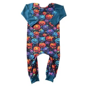 Happy Pumpkins Zip Romper