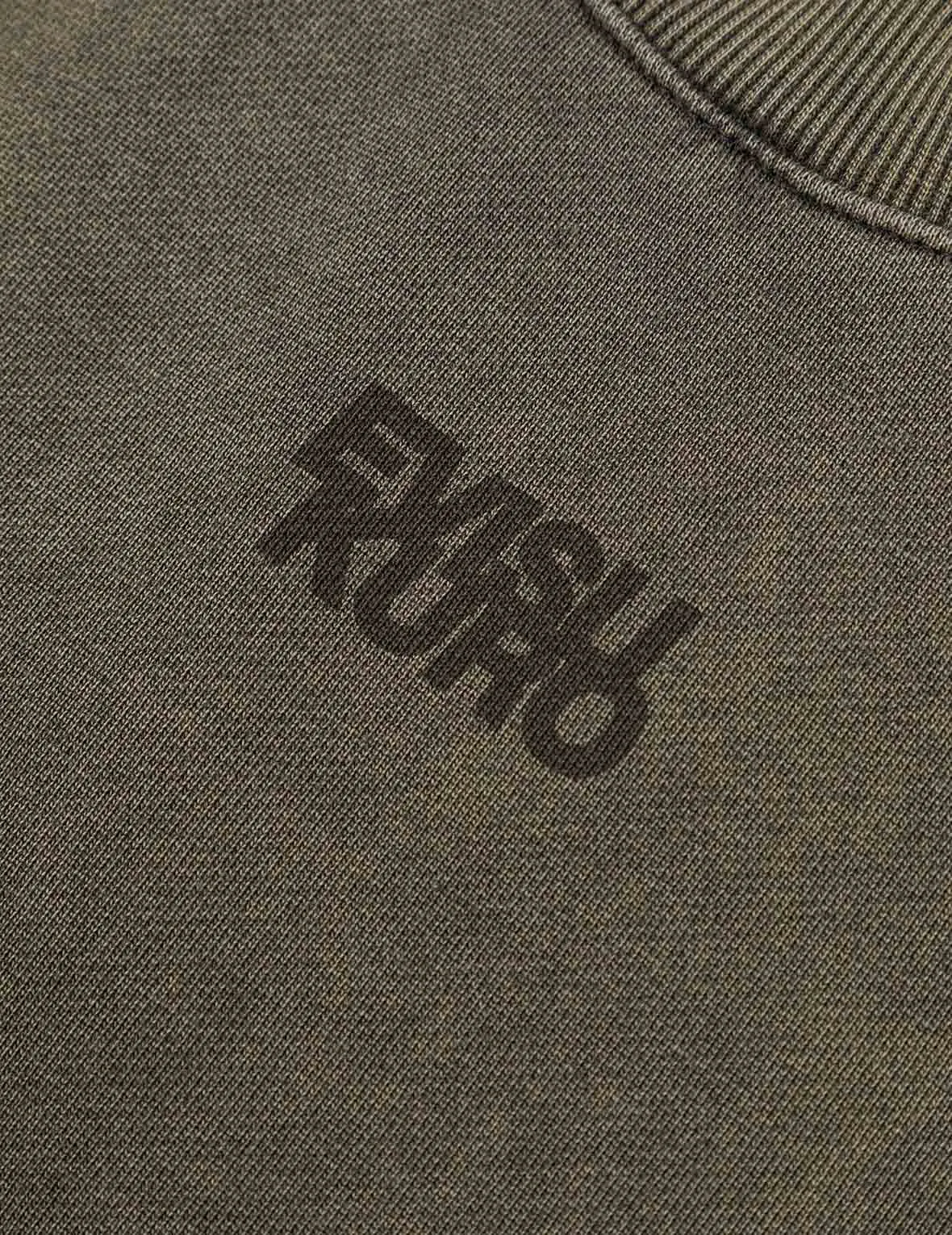 Heavy Washed Loose Fit Short-Sleeve Sweatshirt