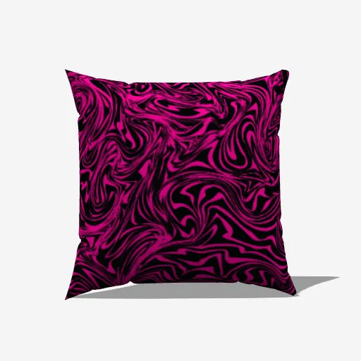 Hot Pink Zebra  Polyester Pillow Cover - Made in USA