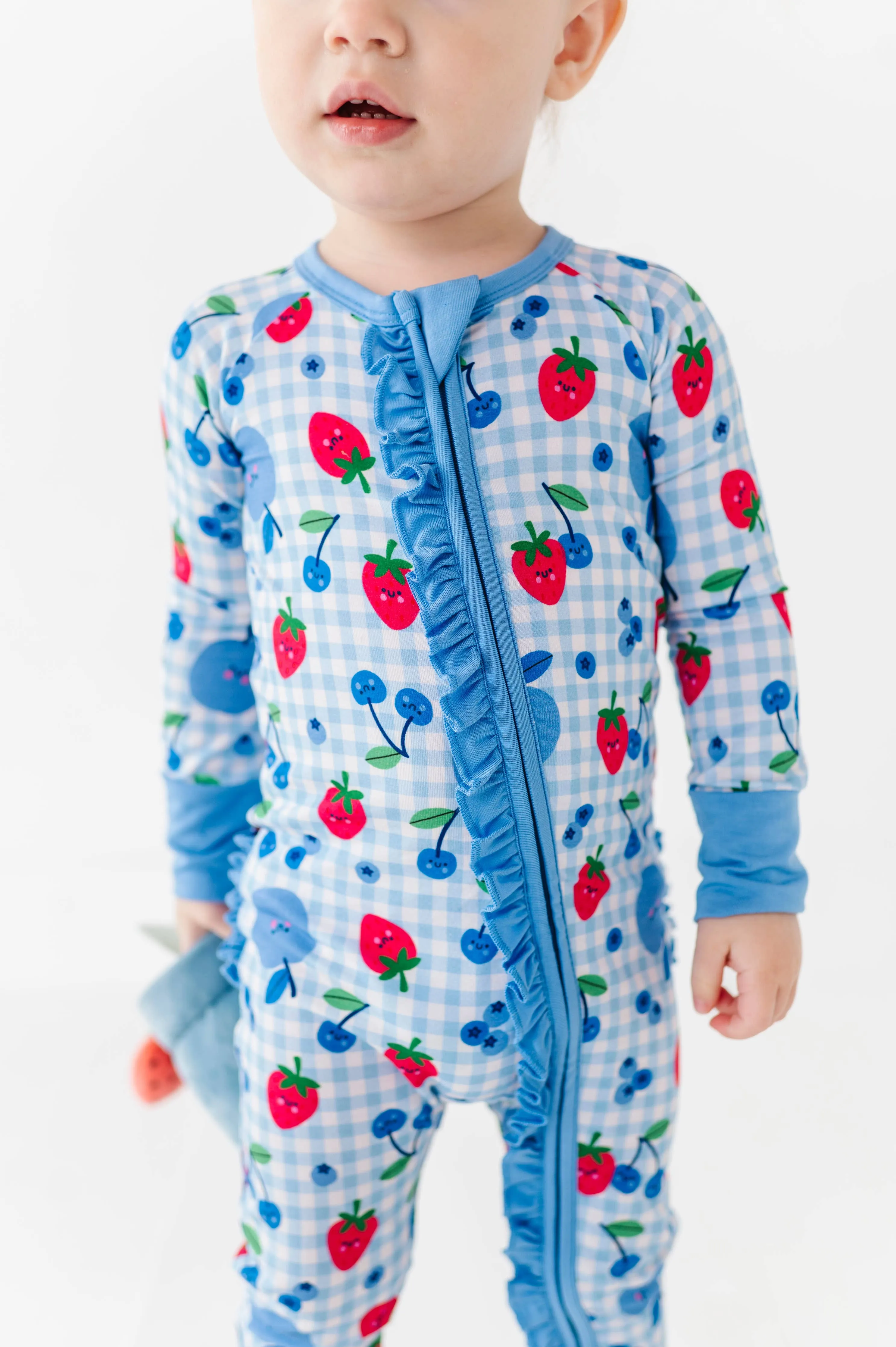 Kiki   Lulu - Berry Patriotic Convertible Footies with Ruffle