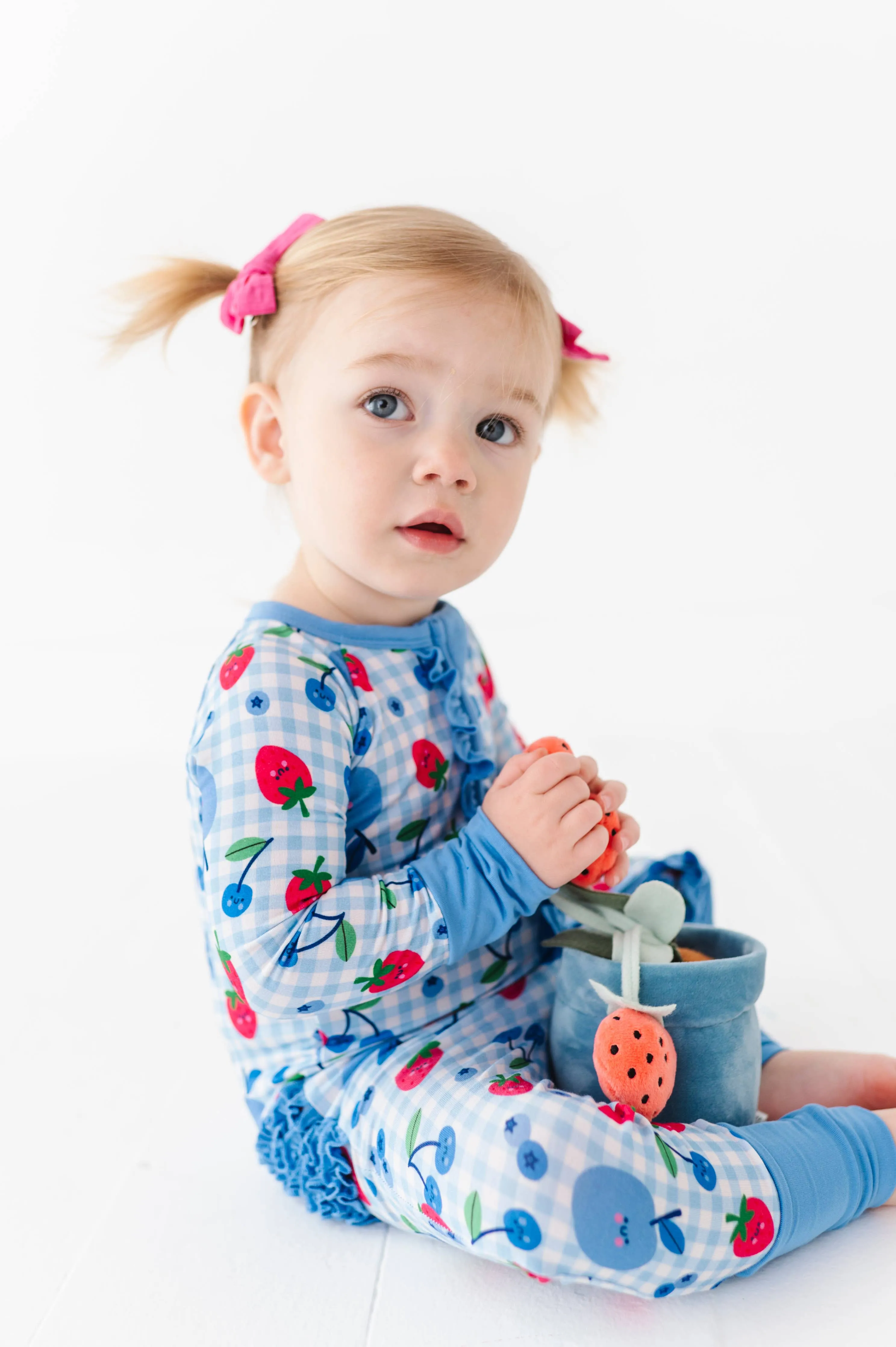 Kiki   Lulu - Berry Patriotic Convertible Footies with Ruffle