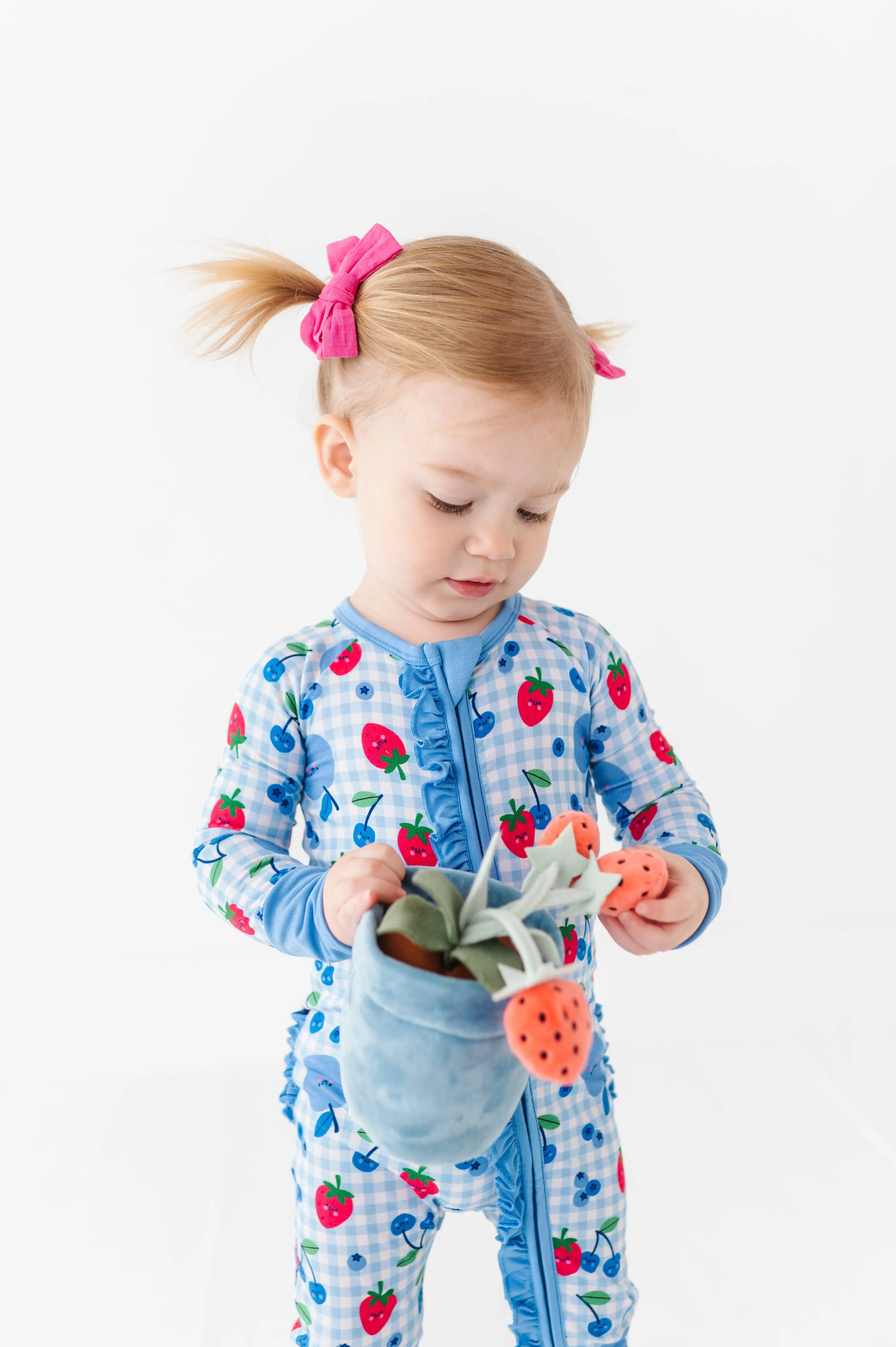 Kiki   Lulu - Berry Patriotic Convertible Footies with Ruffle