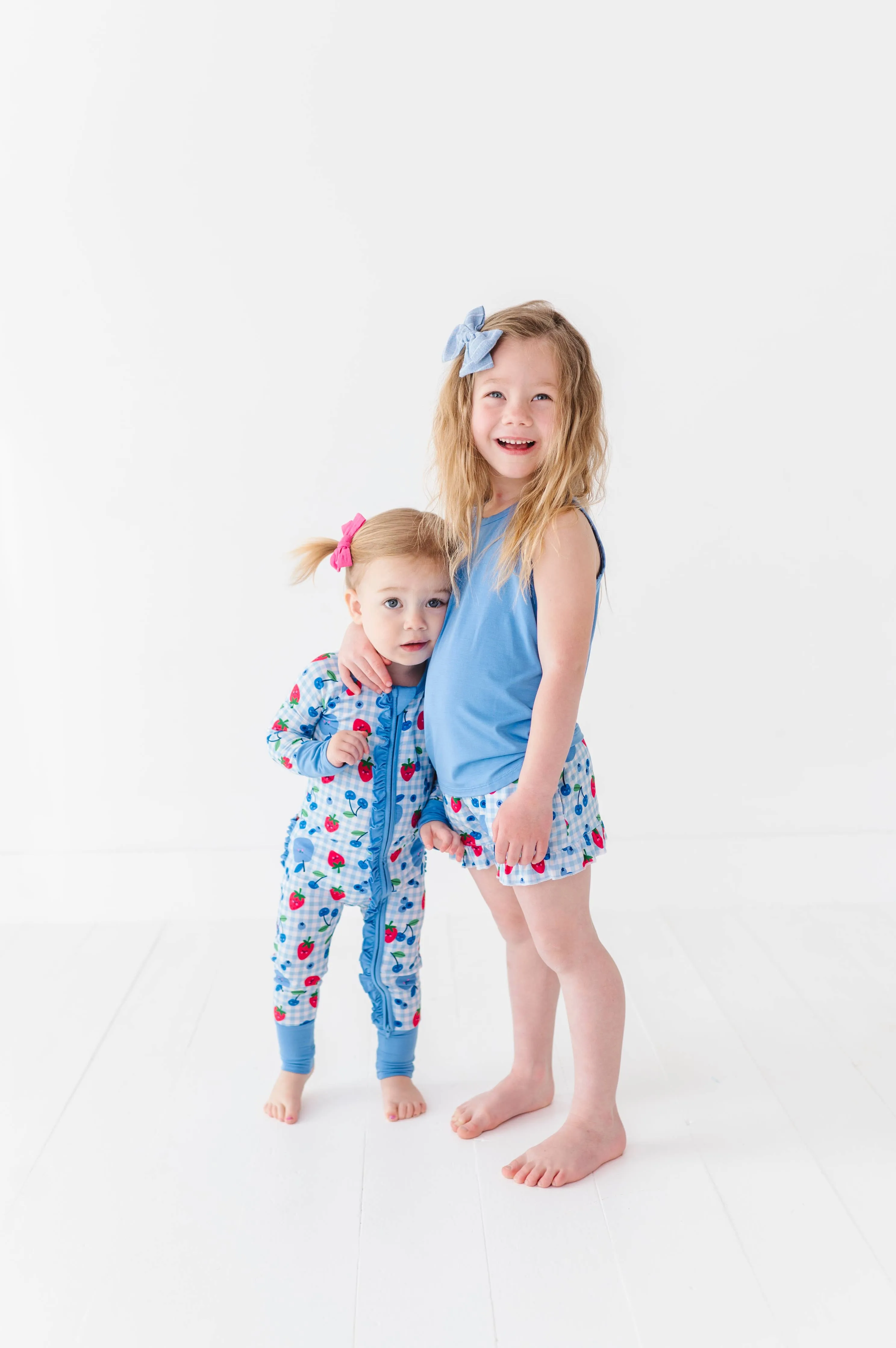 Kiki   Lulu - Berry Patriotic Convertible Footies with Ruffle
