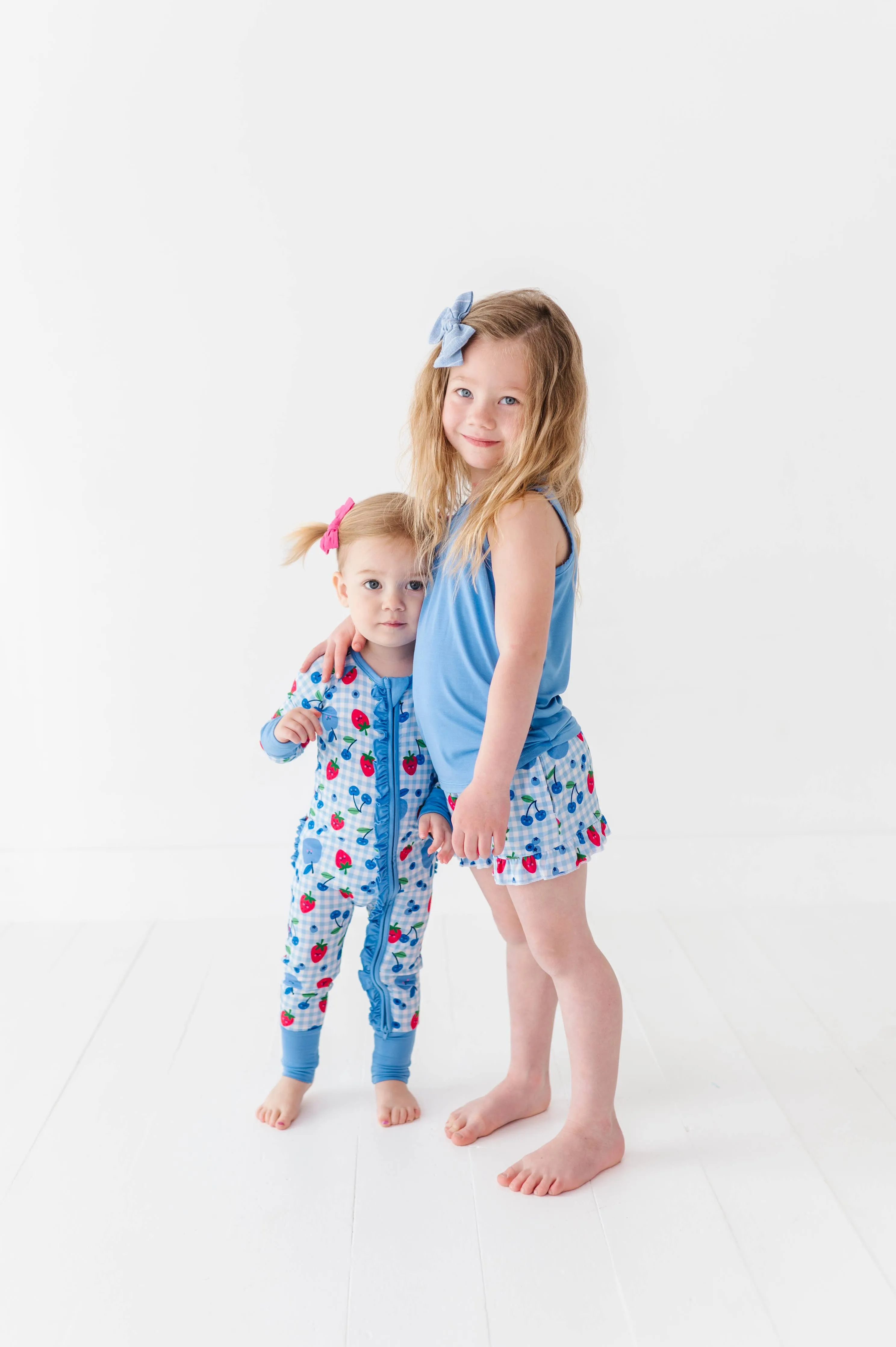 Kiki   Lulu - Berry Patriotic Convertible Footies with Ruffle
