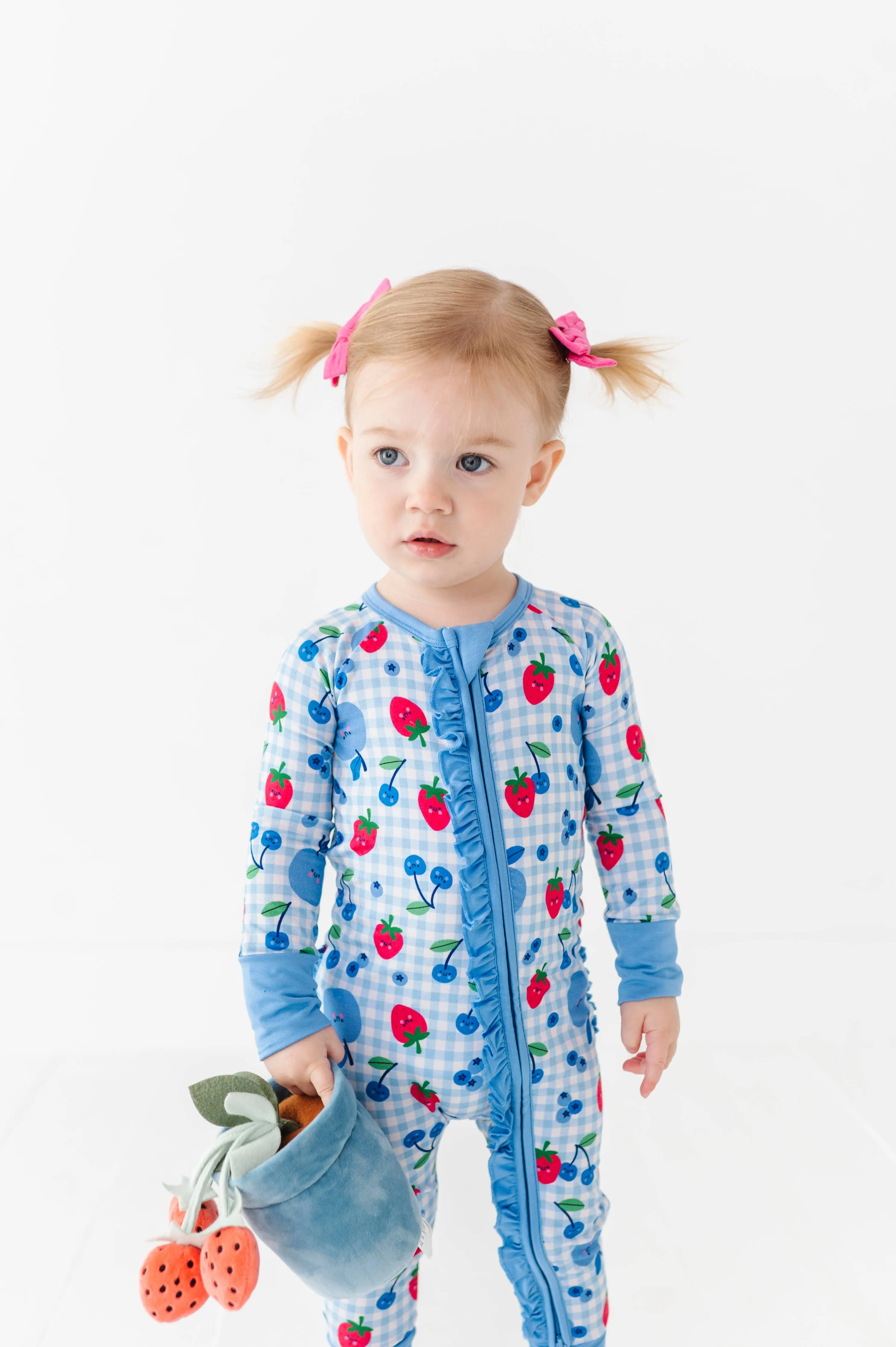 Kiki   Lulu - Berry Patriotic Convertible Footies with Ruffle