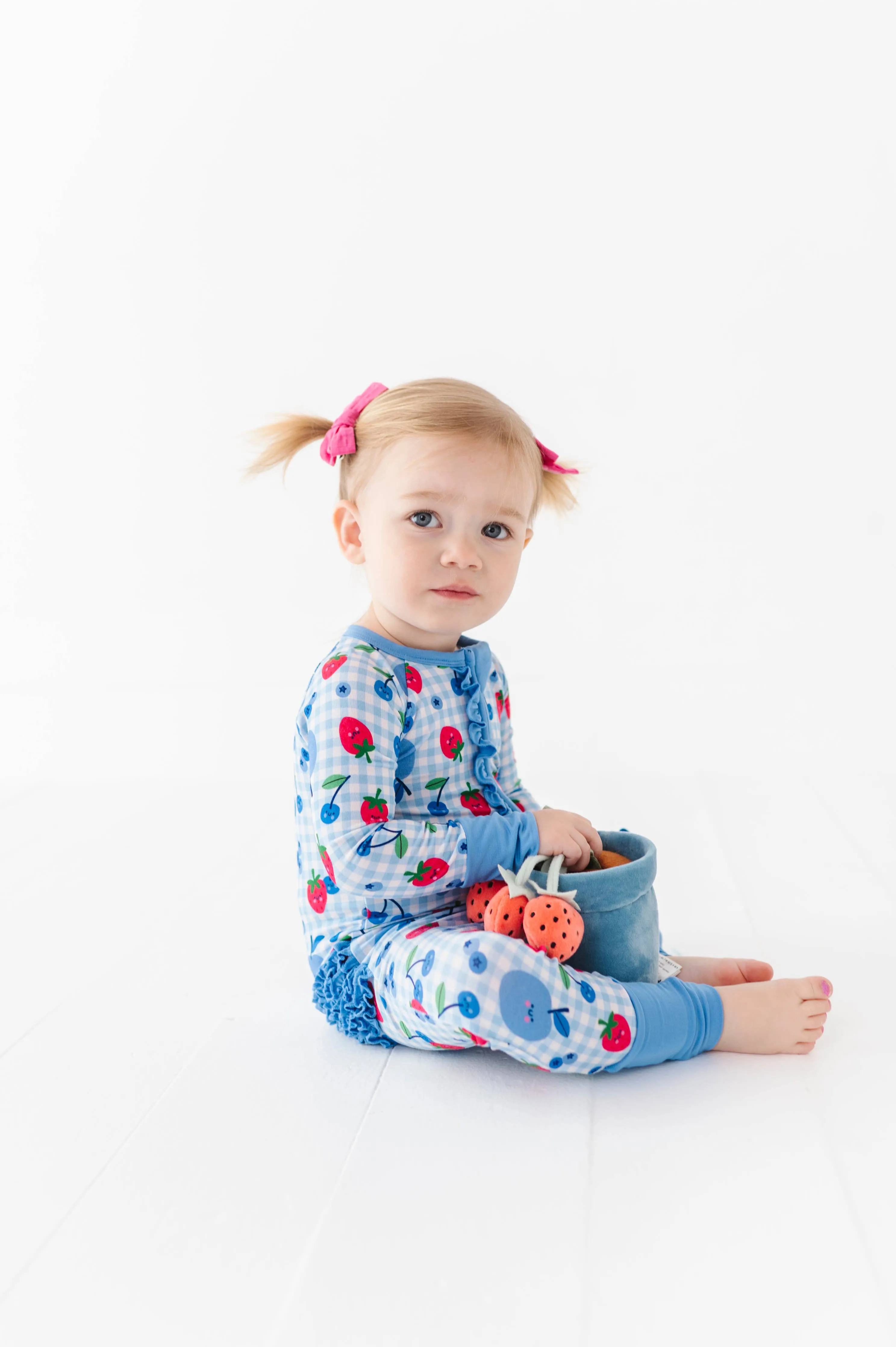 Kiki   Lulu - Berry Patriotic Convertible Footies with Ruffle