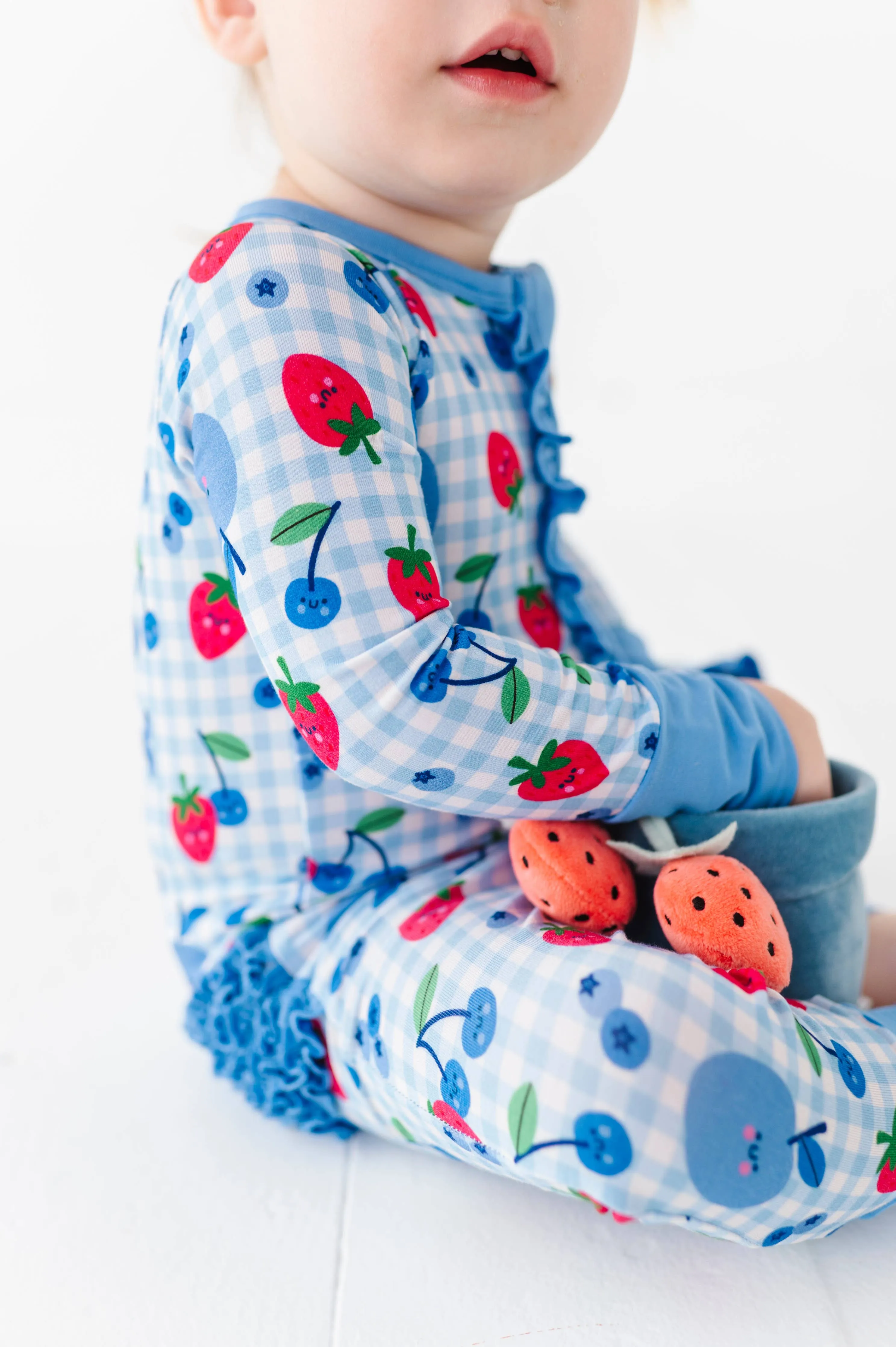 Kiki   Lulu - Berry Patriotic Convertible Footies with Ruffle