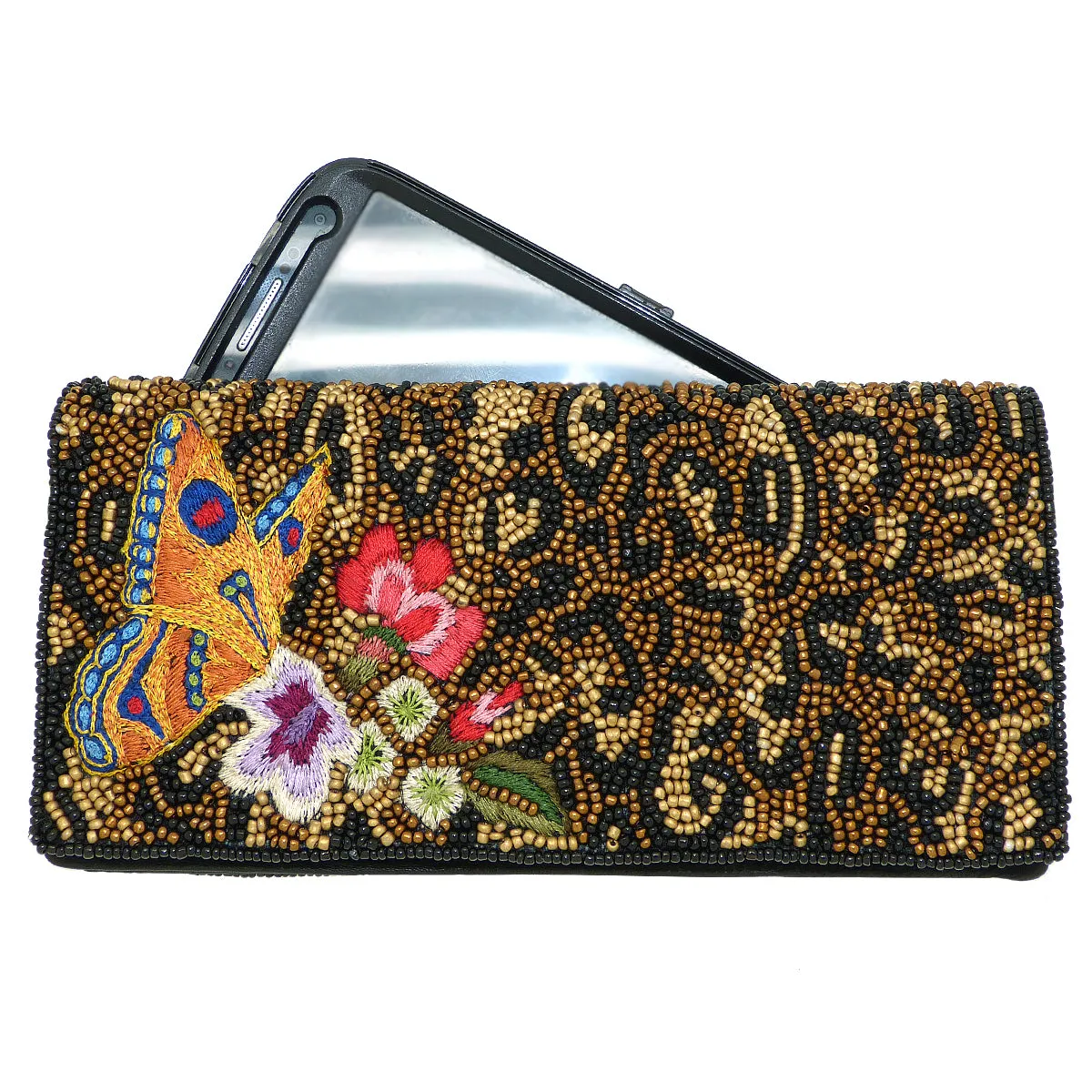 Mary Frances Wild Garden Beaded-Embroidered Cross Body Wallet