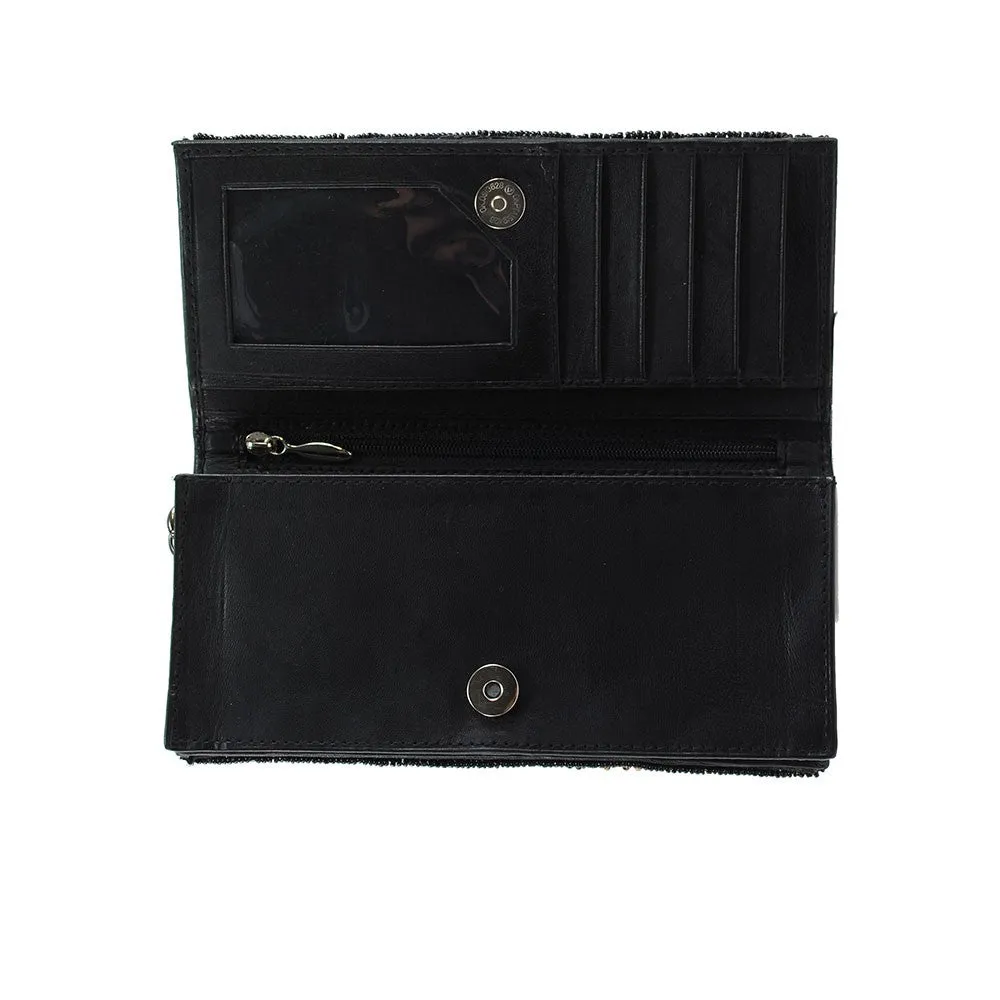 Mary Frances Wild Garden Beaded-Embroidered Cross Body Wallet