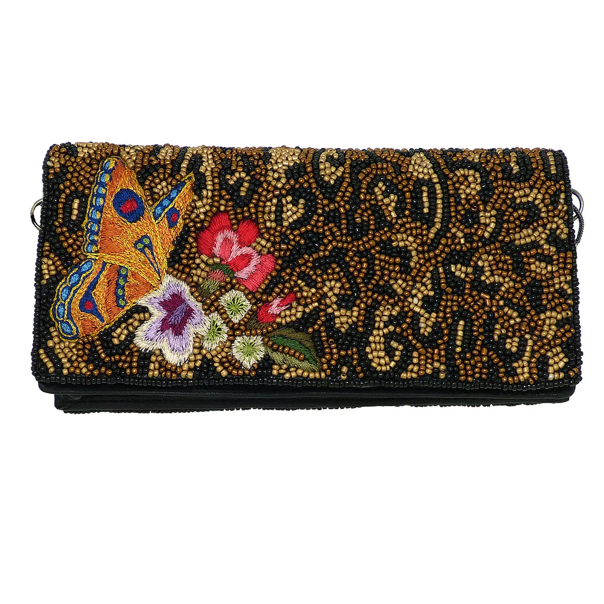 Mary Frances Wild Garden Beaded-Embroidered Cross Body Wallet