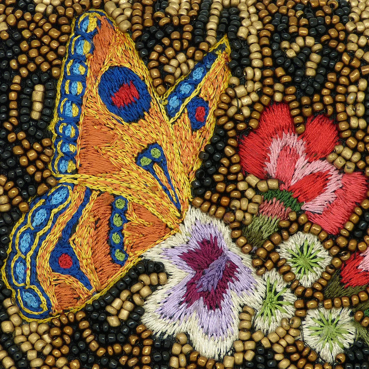 Mary Frances Wild Garden Beaded-Embroidered Cross Body Wallet