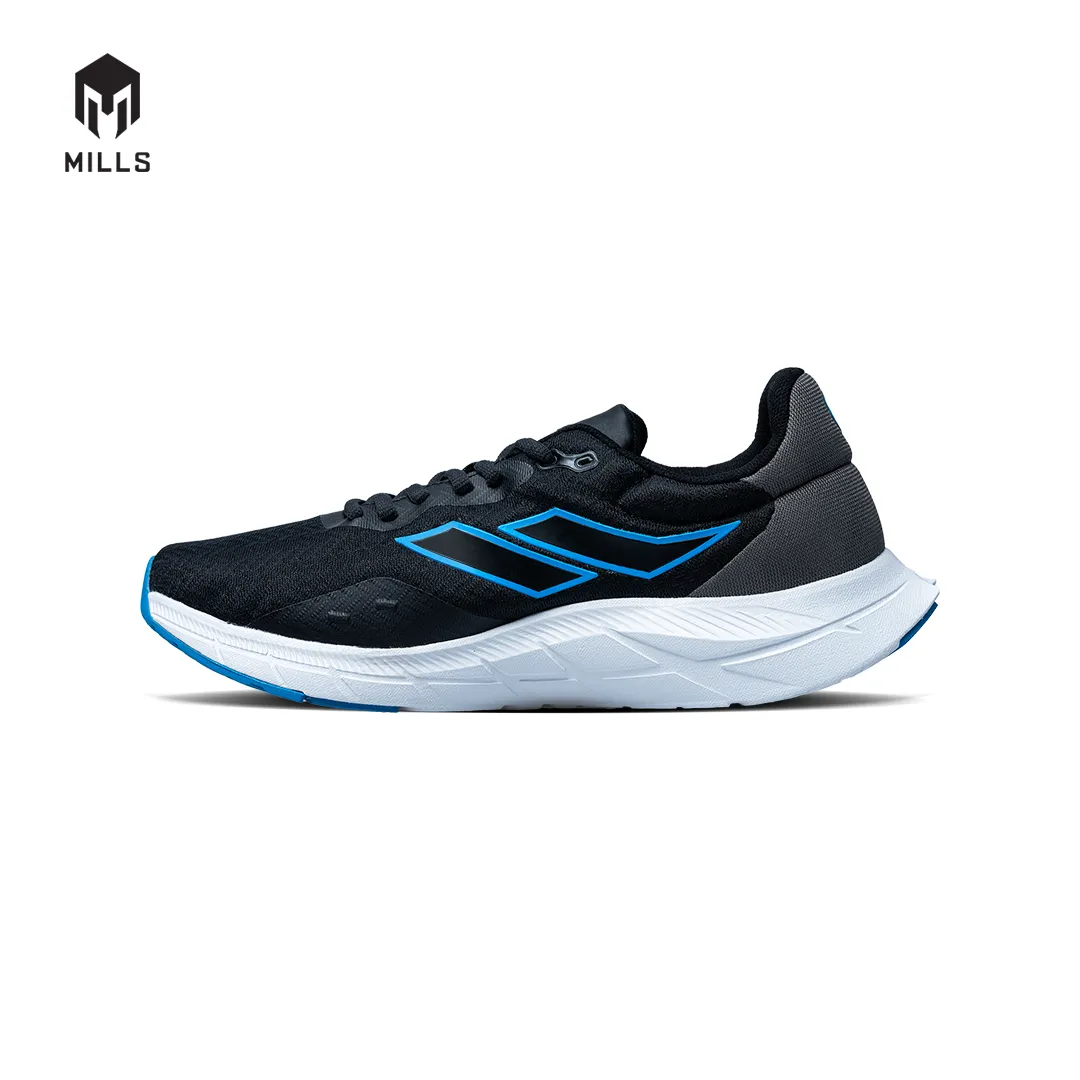 MILLS Sepatu Lari Running Shoes Treximo Vision Black / Blue / White 9103401