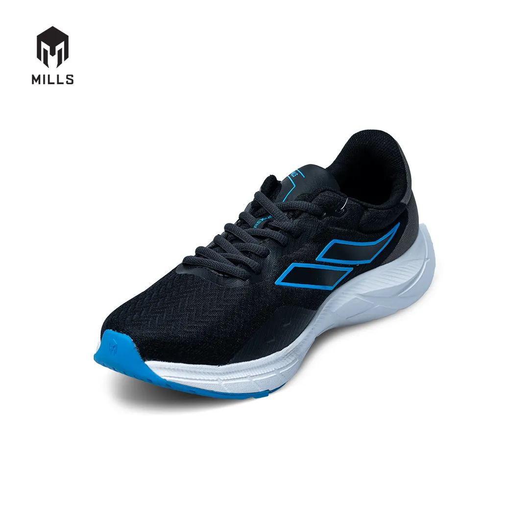 MILLS Sepatu Lari Running Shoes Treximo Vision Black / Blue / White 9103401