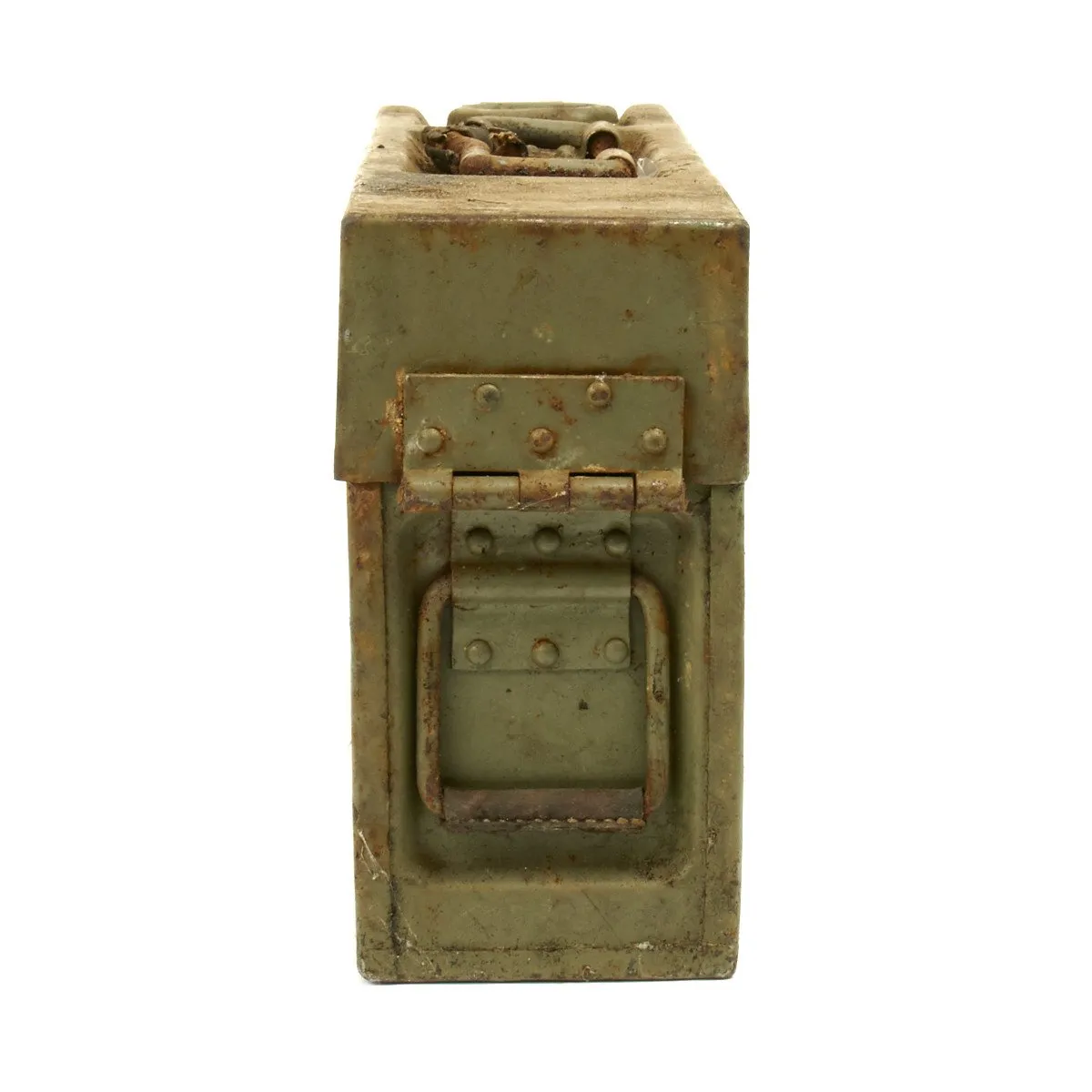 Original German MG 34/42 Ammunition Can in Postwar Green - GRADE 2