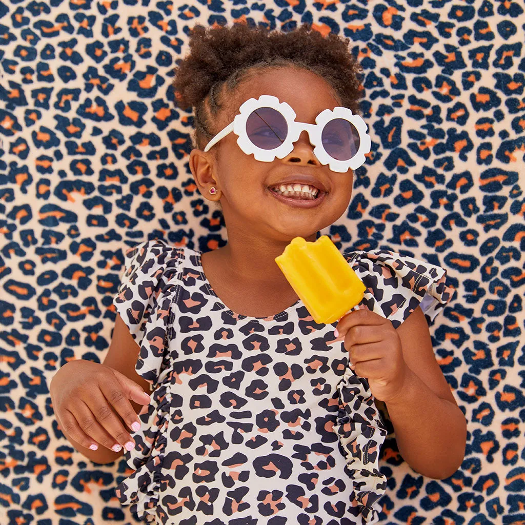Posh Peanut Lana Leopard Kids Beach Towel