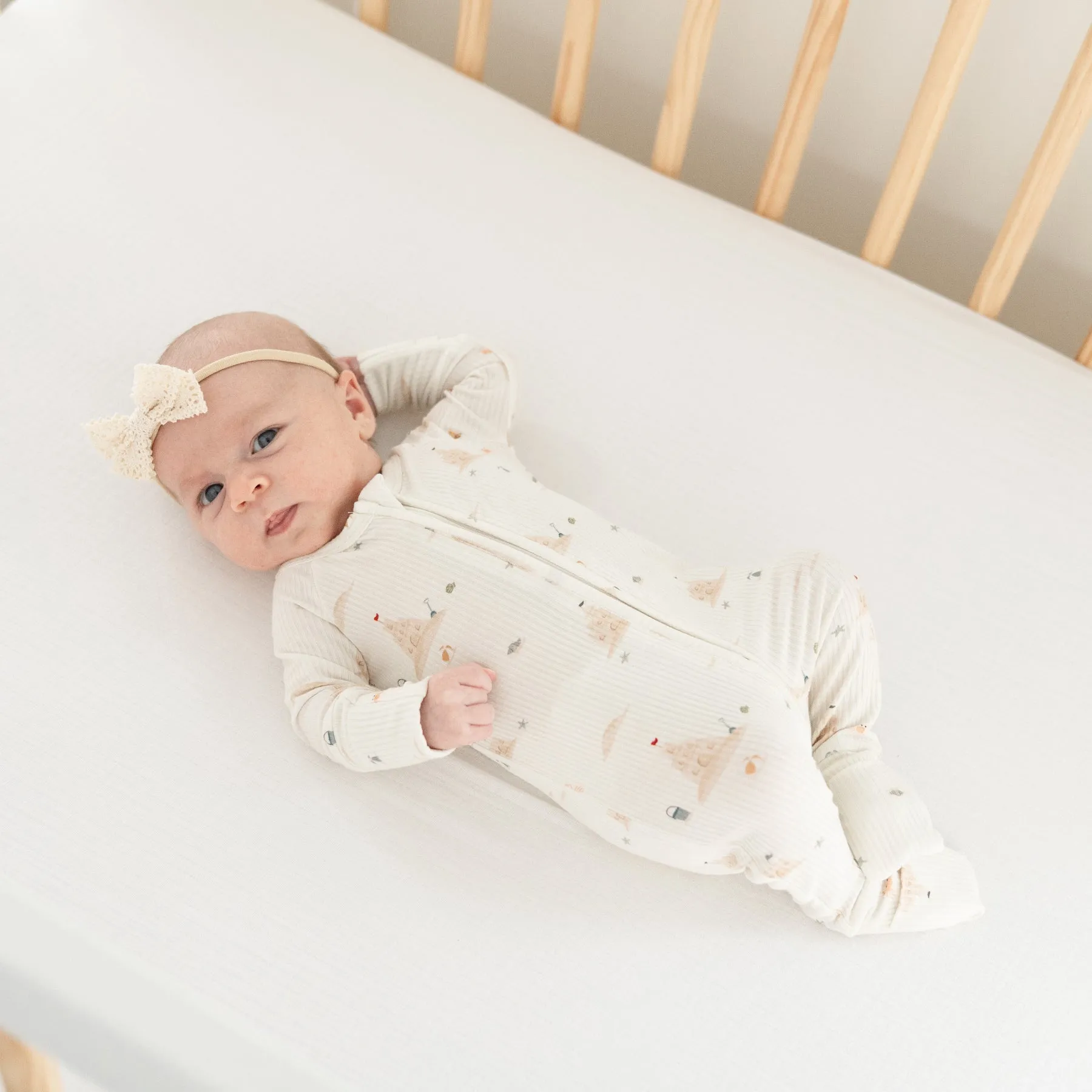 Sandcastles Small Ribbed Zip Romper
