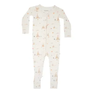 Sandcastles Small Ribbed Zip Romper