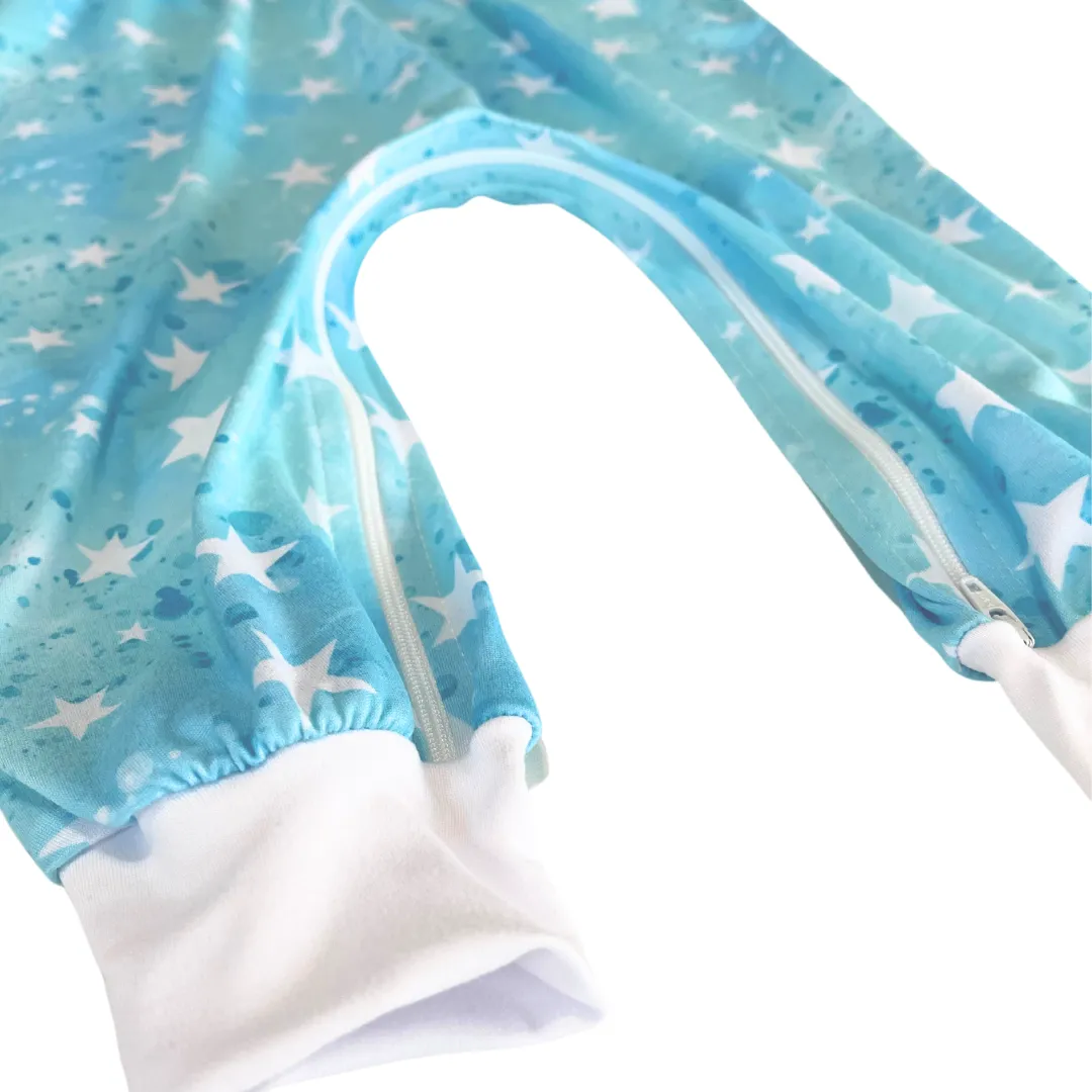 Tie Dye Stars Bubble Zip Romper